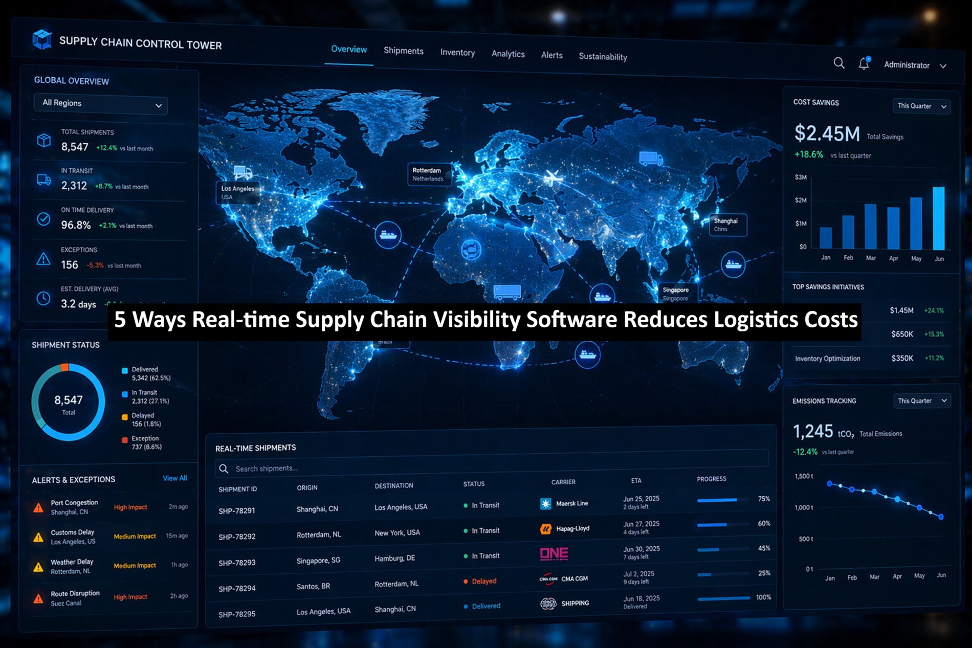 5 Ways Real-time Supply Chain Visibility Software Reduces Logistics Costs